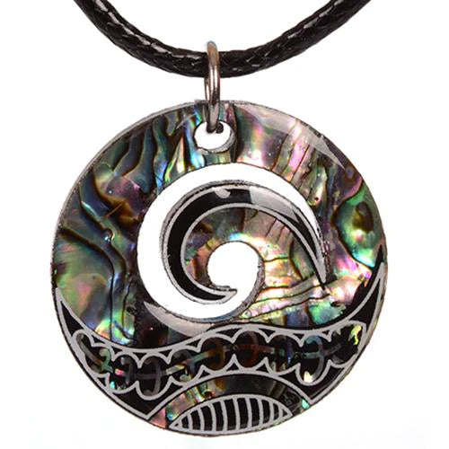 Paua Fancy Koru Pendant