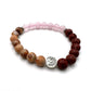 Balance Bracelet Tree of Life – Red Woodgrain Jasper-Red Veined White Onyx-Rose Quartz