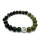 Balance Bracelet Tree of Life – Nephrite Jade- Zoisite-Green Tiger Eye