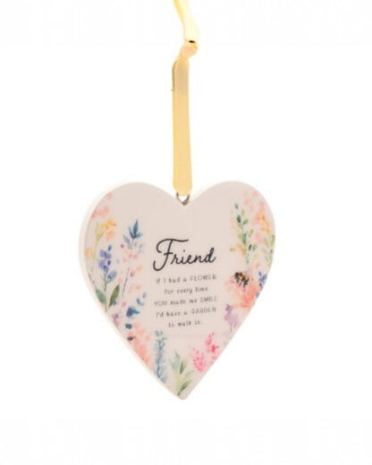 The Cottage Garden Hanging Heart – Friend