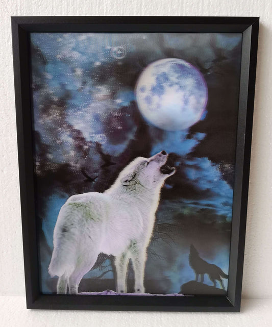 3D Picture Wolf Howling