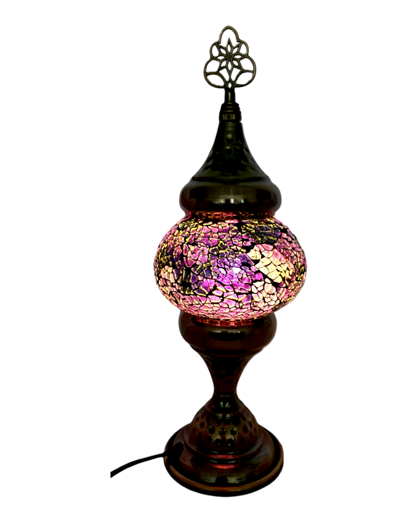 Turkish Mosaic Lamp - Filigree top