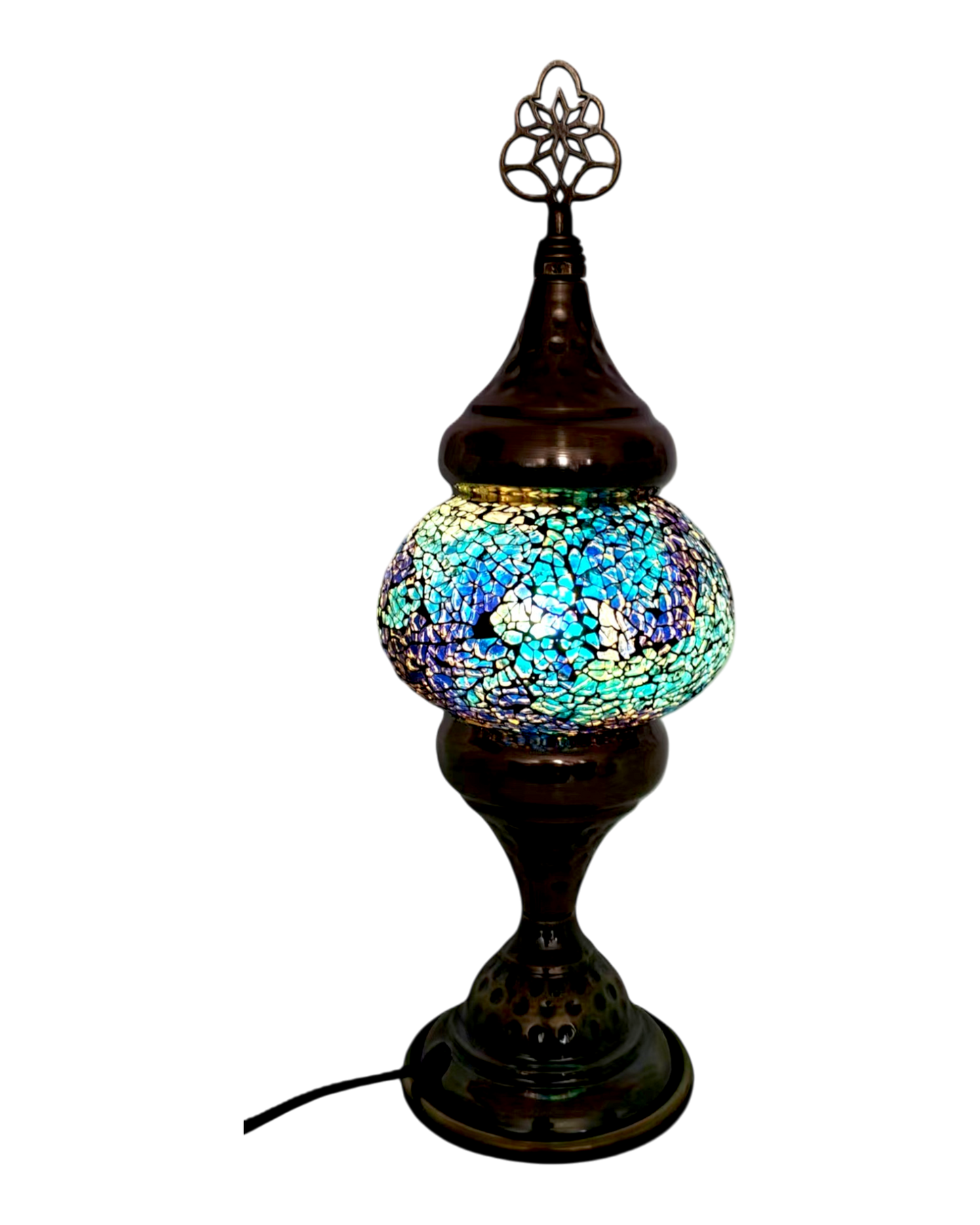 Turkish Mosaic Lamp - Filigree top