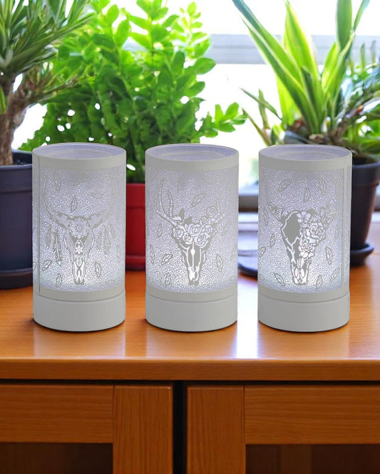 White Cow Skulls - LED Warmer