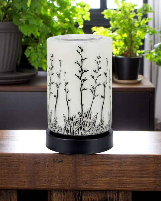 White Glass Flax LED Warmer