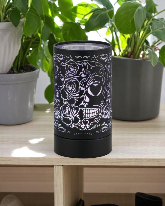 Skull & Rose Black - LED Warmer