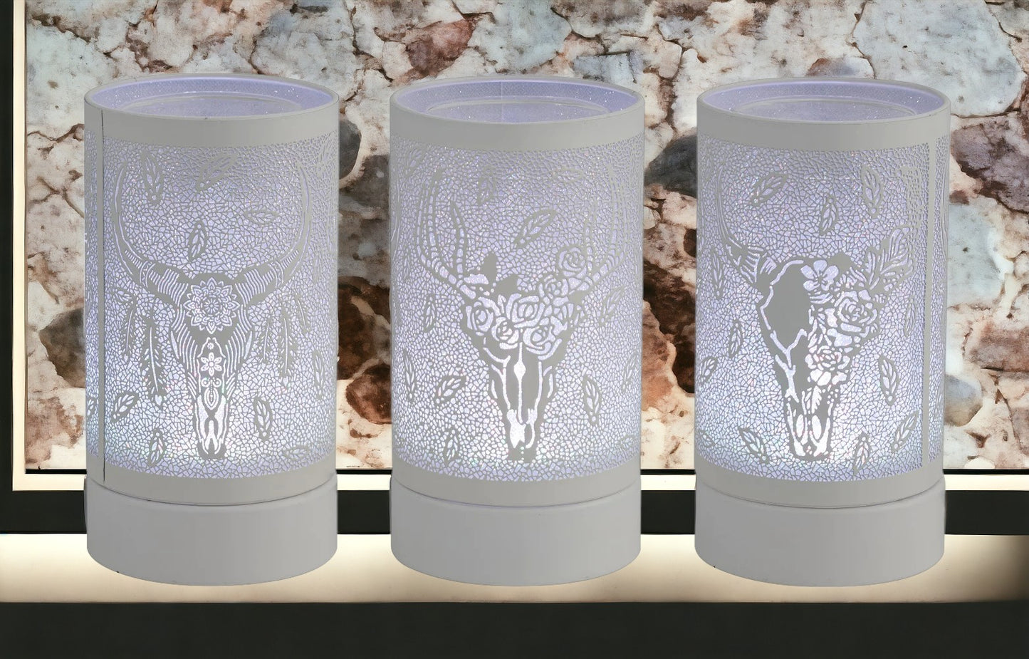 White Cow Skulls - LED Warmer