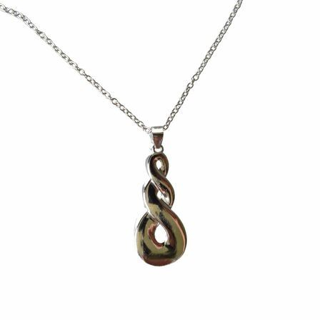 SILVER DOUBLE TWIST OR PIKORUA NECKLACE