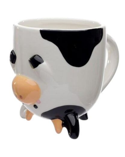 Farm Cow Upside Down Ceramic Shaped Mug