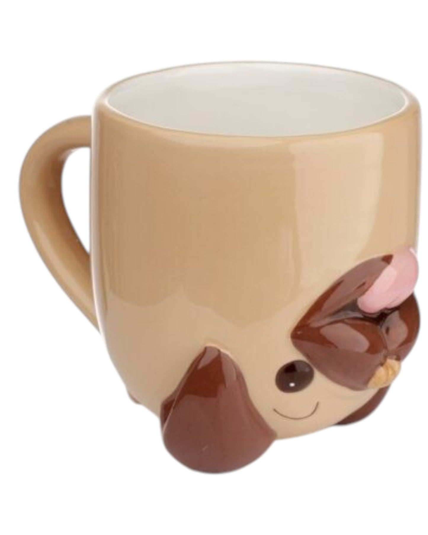 Mopps Pug Upside Down Ceramic Shaped Mug