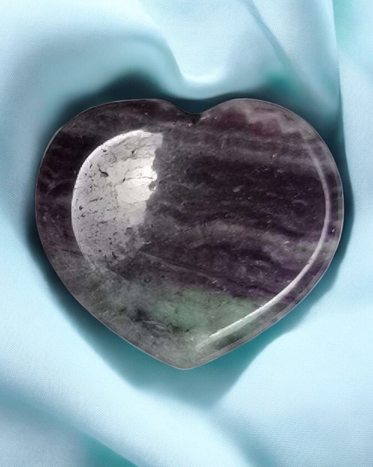 Fluorite Worry Stone Heart