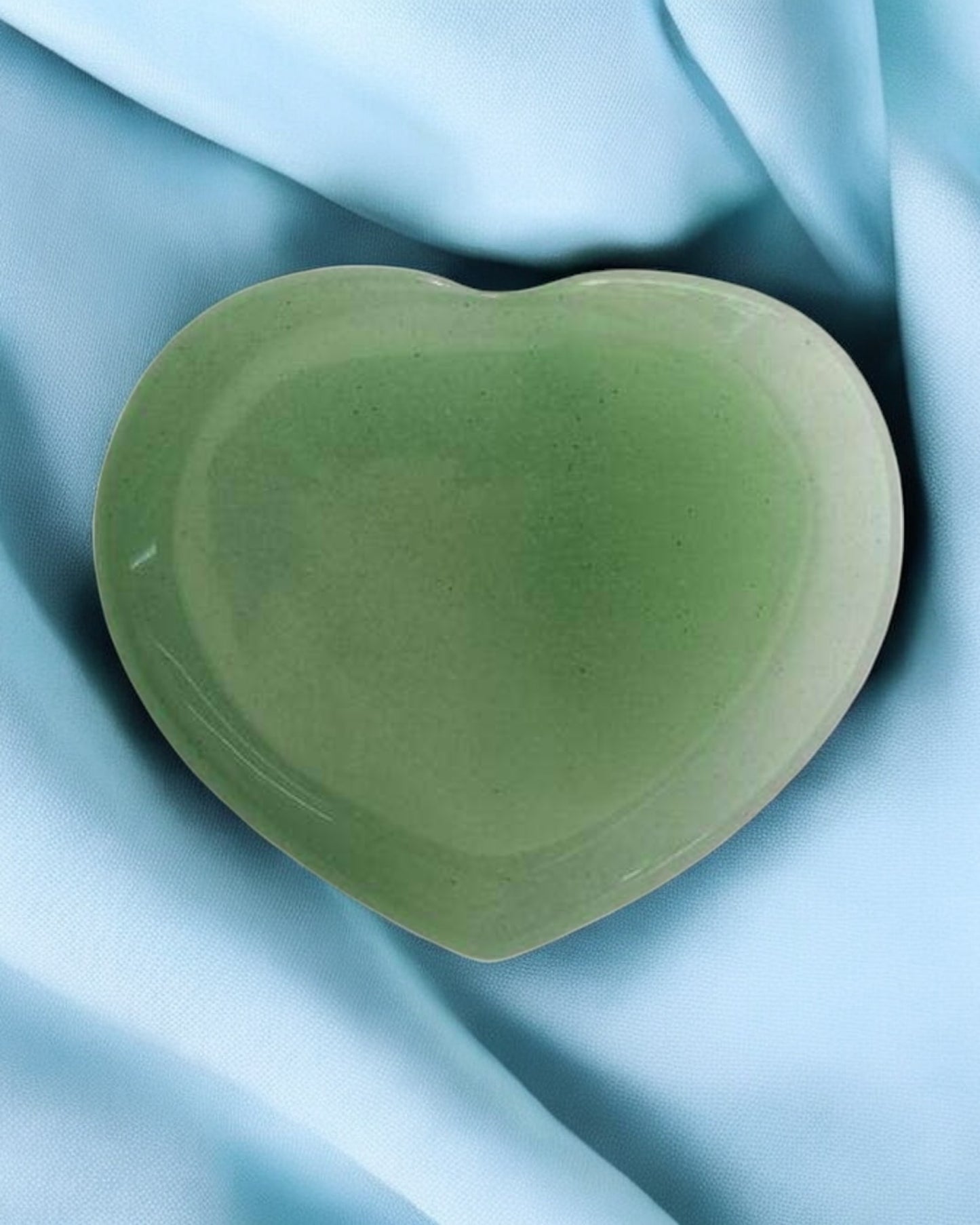 Green Aventurine Worry Stone Heart