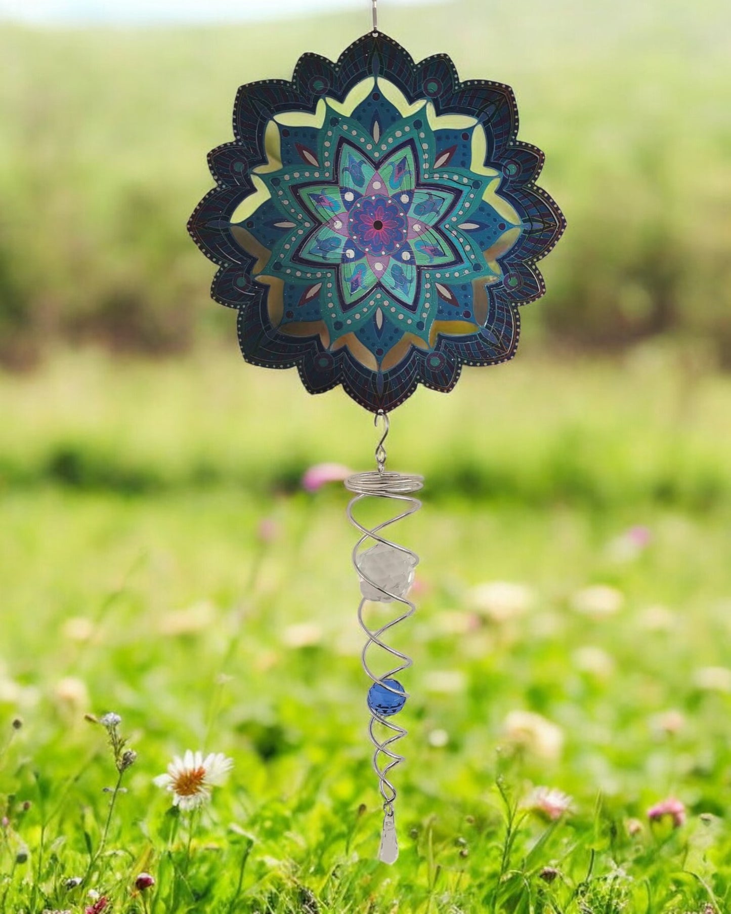 Wind Spinner Mandala - Blue