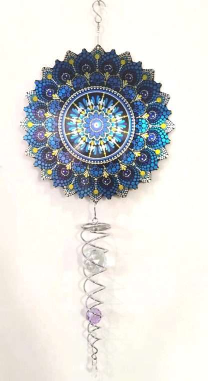 Wind Spinner Blue Mandala