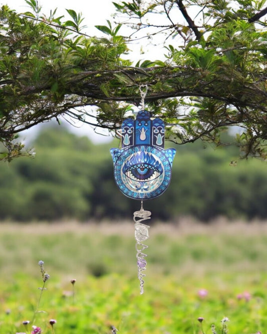 Wind Spinner Hamsa