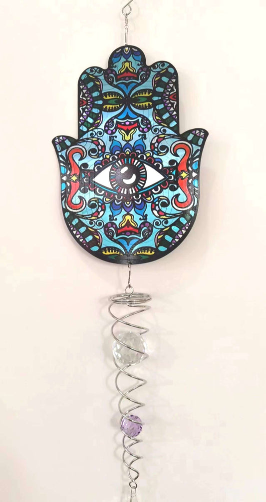 Wind Spinner Hamsa