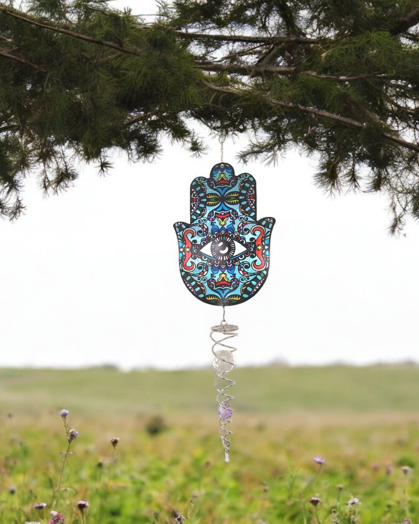Wind Spinner Hamsa