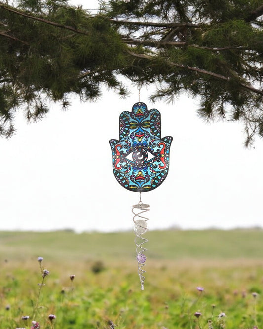 Wind Spinner Hamsa
