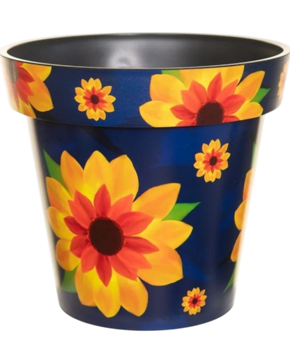 Plant Pot - Zest Sunflower 22cm