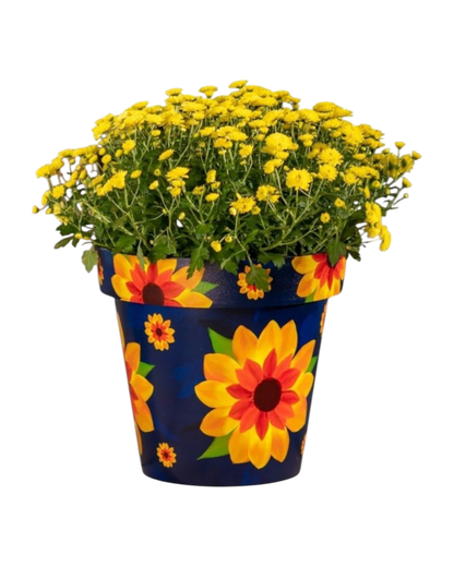Plant Pot - Zest Sunflower 22cm
