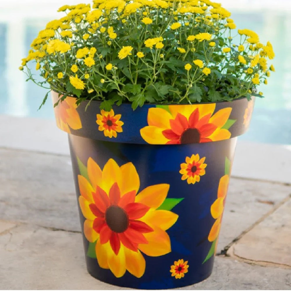Plant Pot - Zest Sunflower 22cm