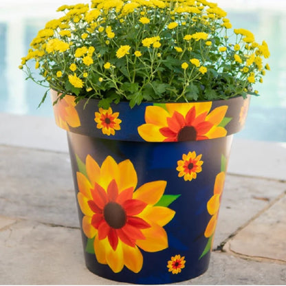 Plant Pot - Zest Sunflower 22cm