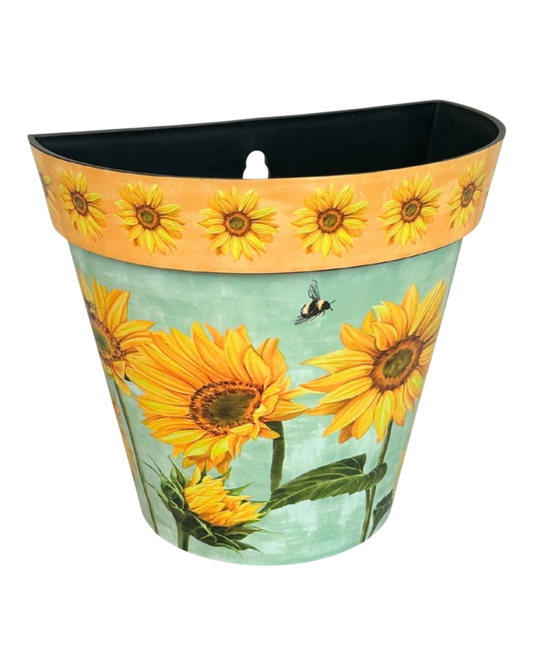 Zest Wall Pot Watercolour Sunflower NEW!