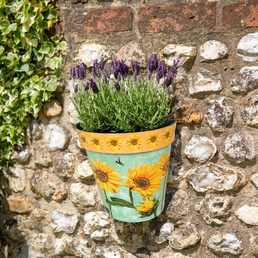 Zest Wall Pot Watercolour Sunflower NEW!