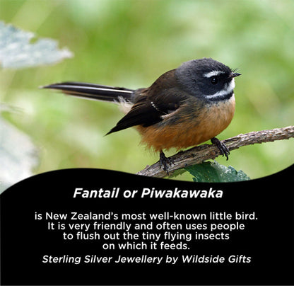 STERLING SILVER FANTAIL STUD EARRINGS