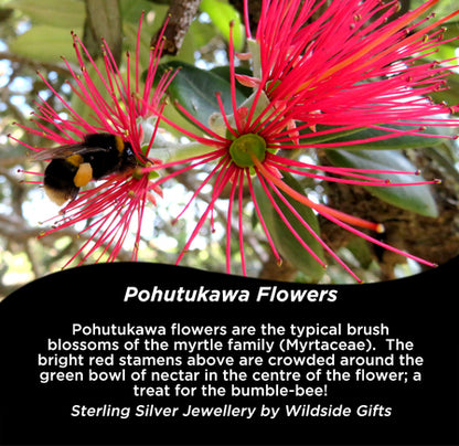 NEW ZEALAND POHUTUKAWA DROP EARRINGS