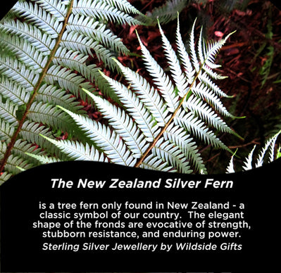 STERLING SILVER FERN DROP EARRINGS
