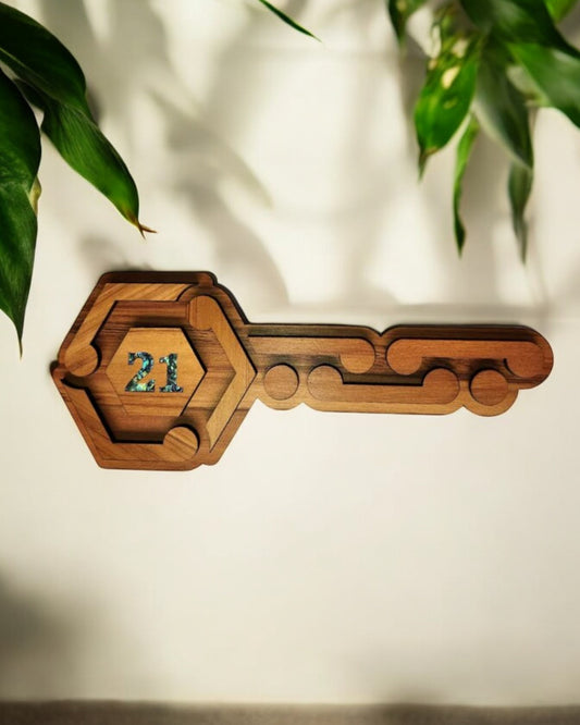 Wooden Koru 21st Key