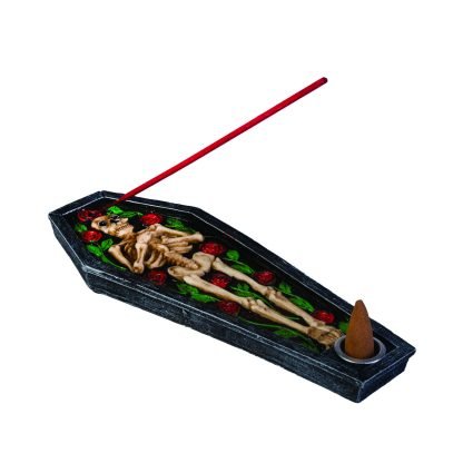 Skeleton with Roses Coffin Cone & Incense Burner