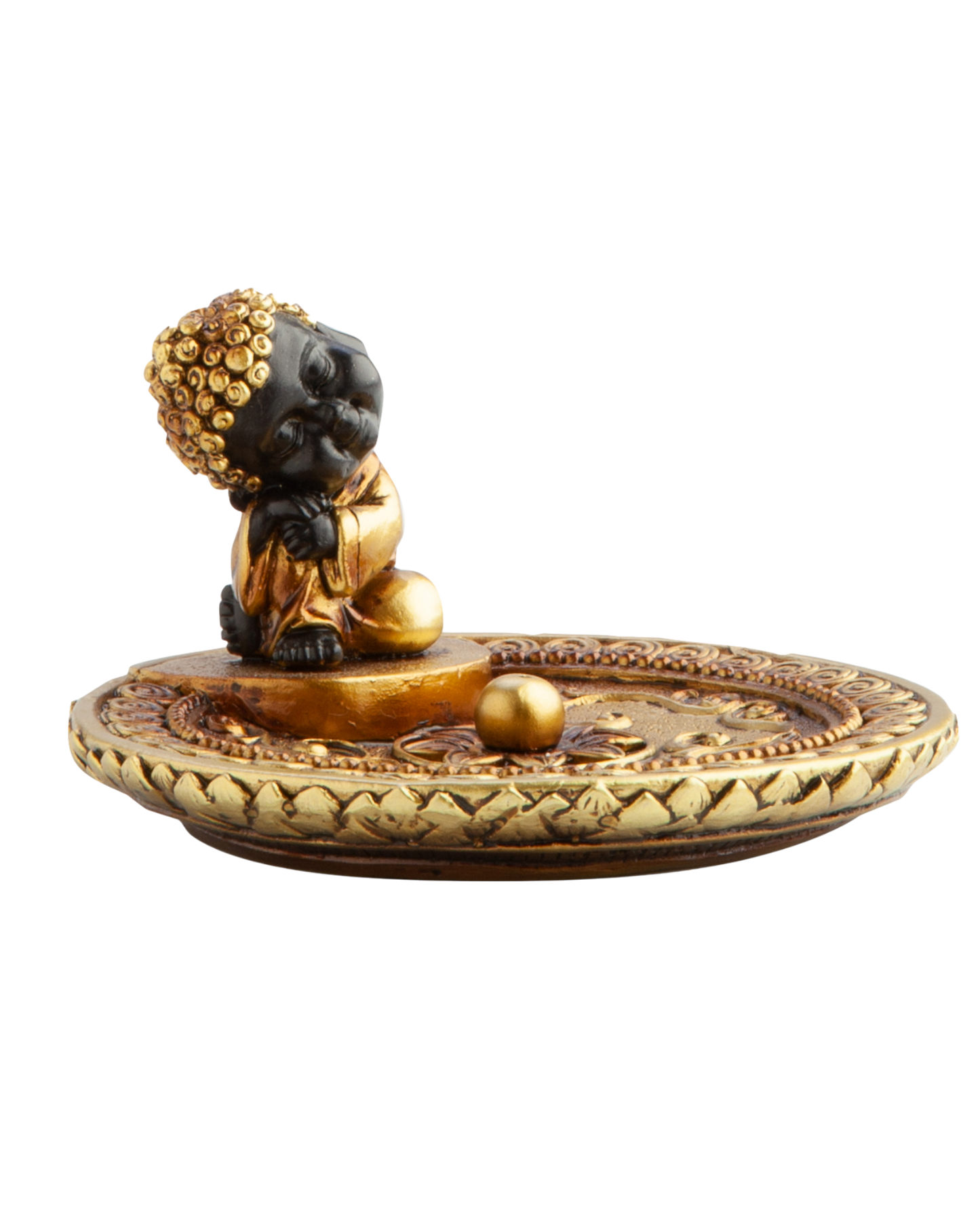 Gold Sleeping Baby Buddha Incense Burner