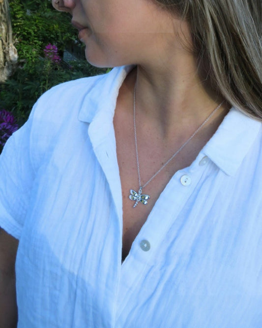 Dragonfly Pendant Sterling Silver