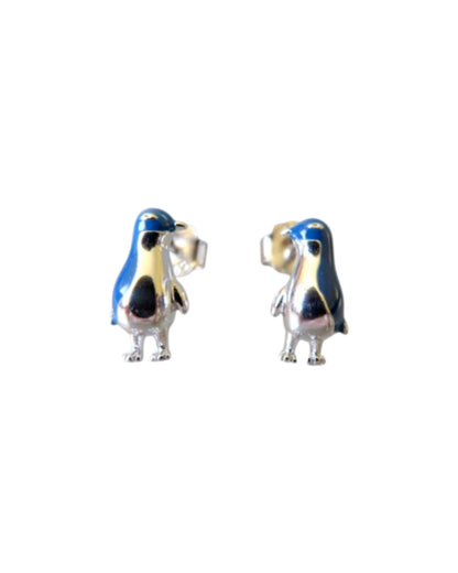 Blue Penguin Stud Earrings