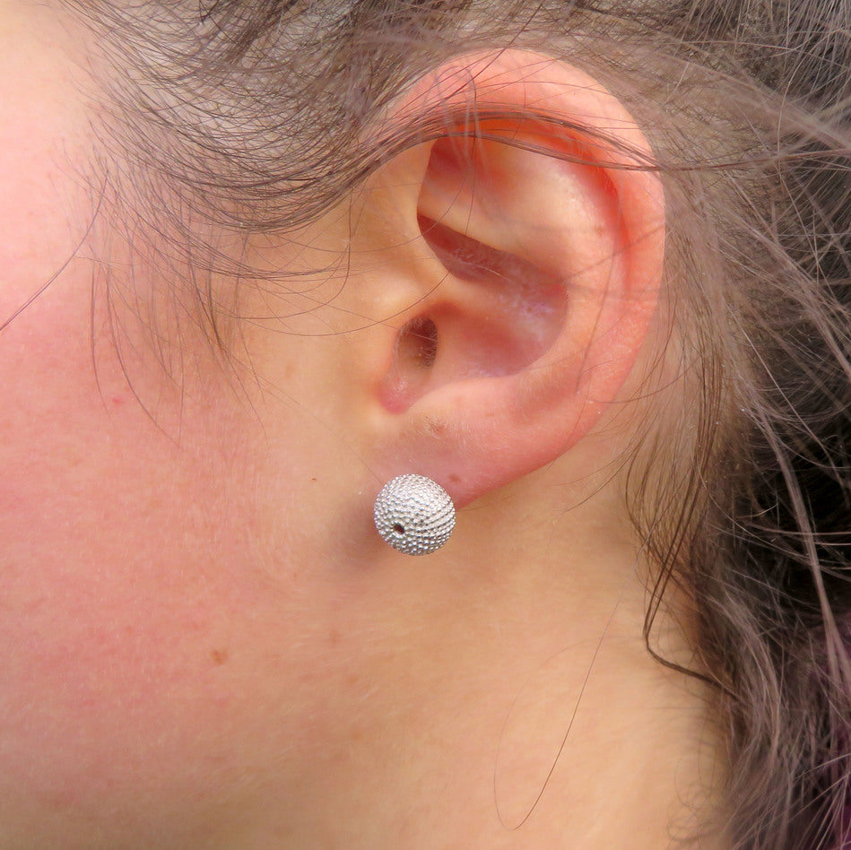 STERLING SILVER KINA SEA URCHIN STUDS