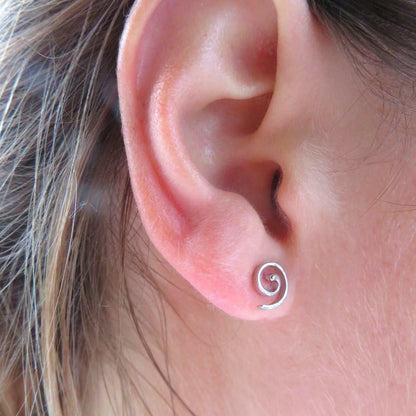 SMALL STERLING SILVER KORU STUDS
