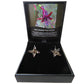 STERLING SILVER NZ FUCHSIA FLOWER DROP EARRINGS