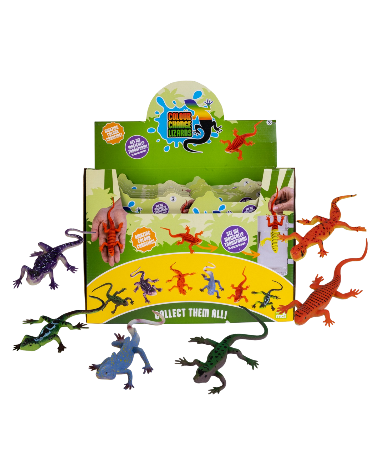 Colour changing 2pcs Lizards