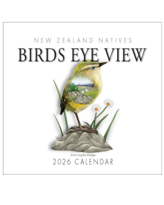 Sophie Blokker Calendar - New Zealand Natives Birds Eye View 2026