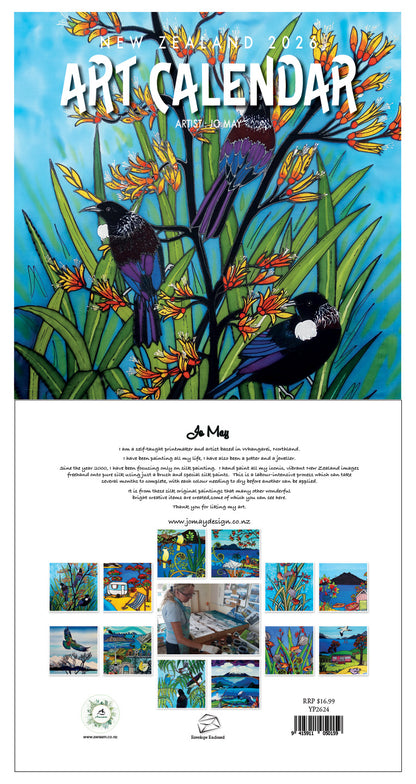 Jo May Calendar - New Zealand Artwork 2026