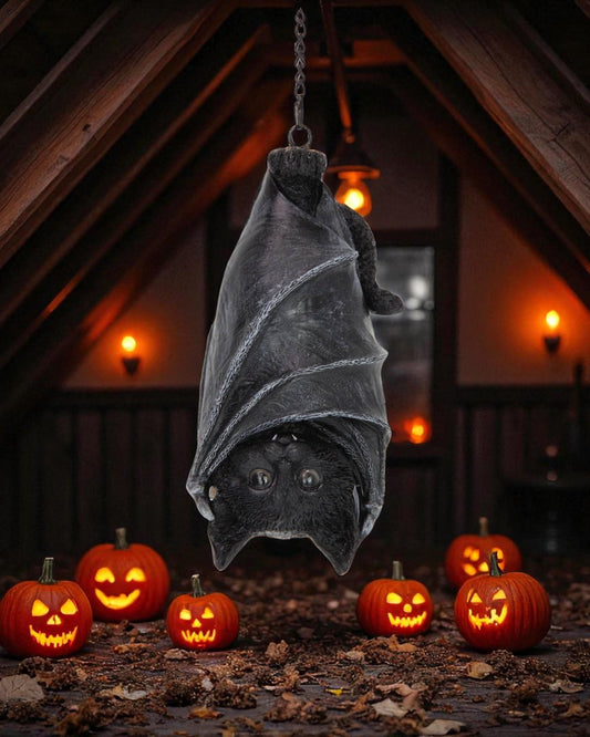 17cm Cat Hanging in Bat Wings