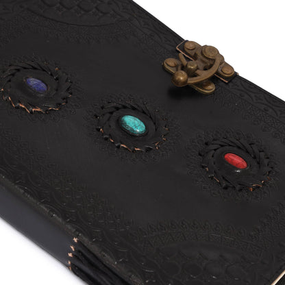 3 Precious Stone Chakra Leather Meditation Journal
