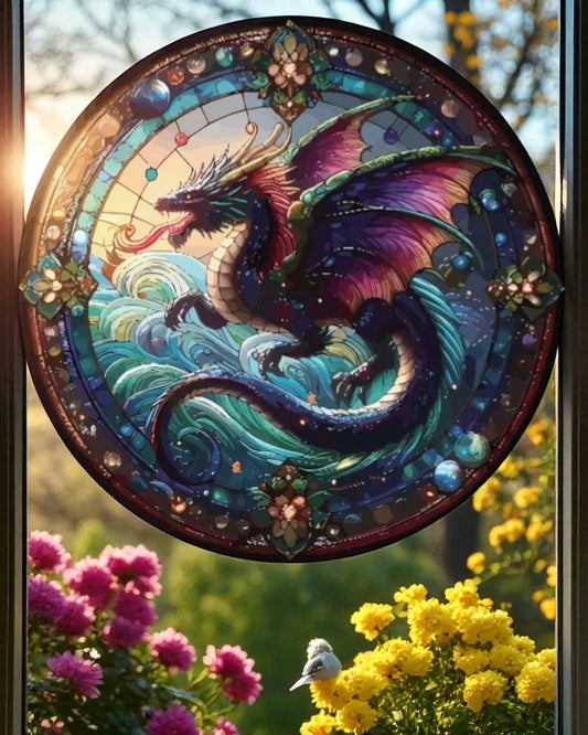 Dragon Stained Glass Hanger - NEW