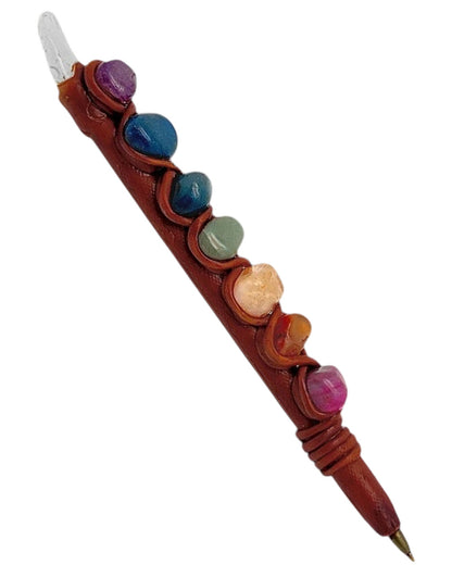 Chakra Crystal Pen – 7 Stone Handmade Refillable Ballpoint