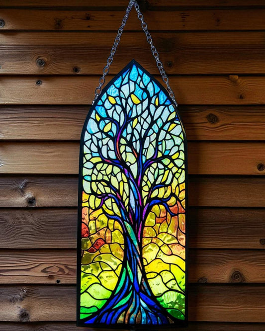 Glass Suncatcher Cathedral  - Tree of Life