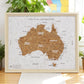 Travel Board Australia Map Desk