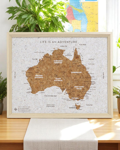 Travel Board Australia Map Desk