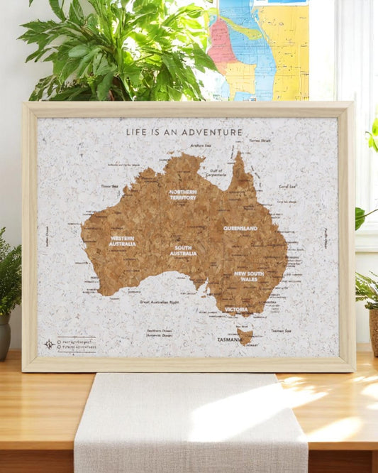 Travel Board Australia Map Desk